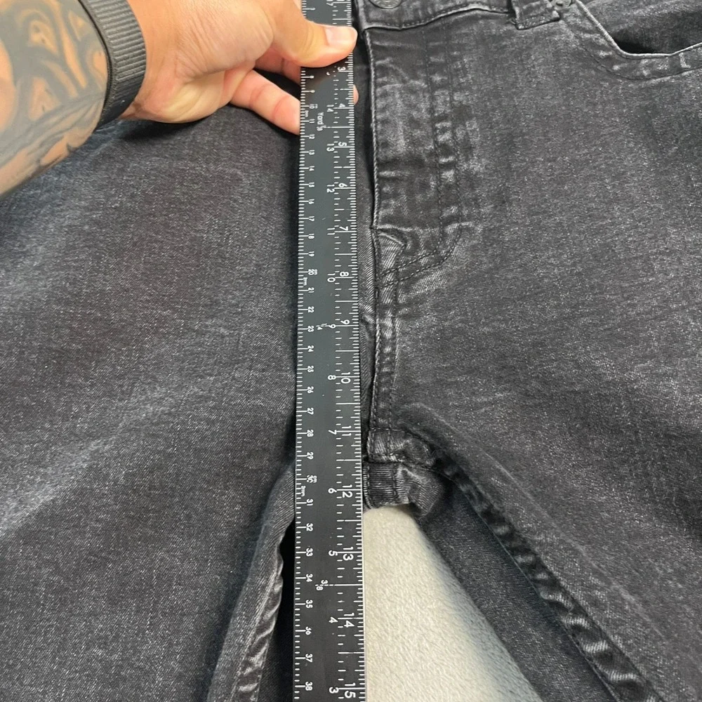 True Religion Rocco Relaxed Skinny Jeans Mens 40x32 Black Flap Pocket Denim